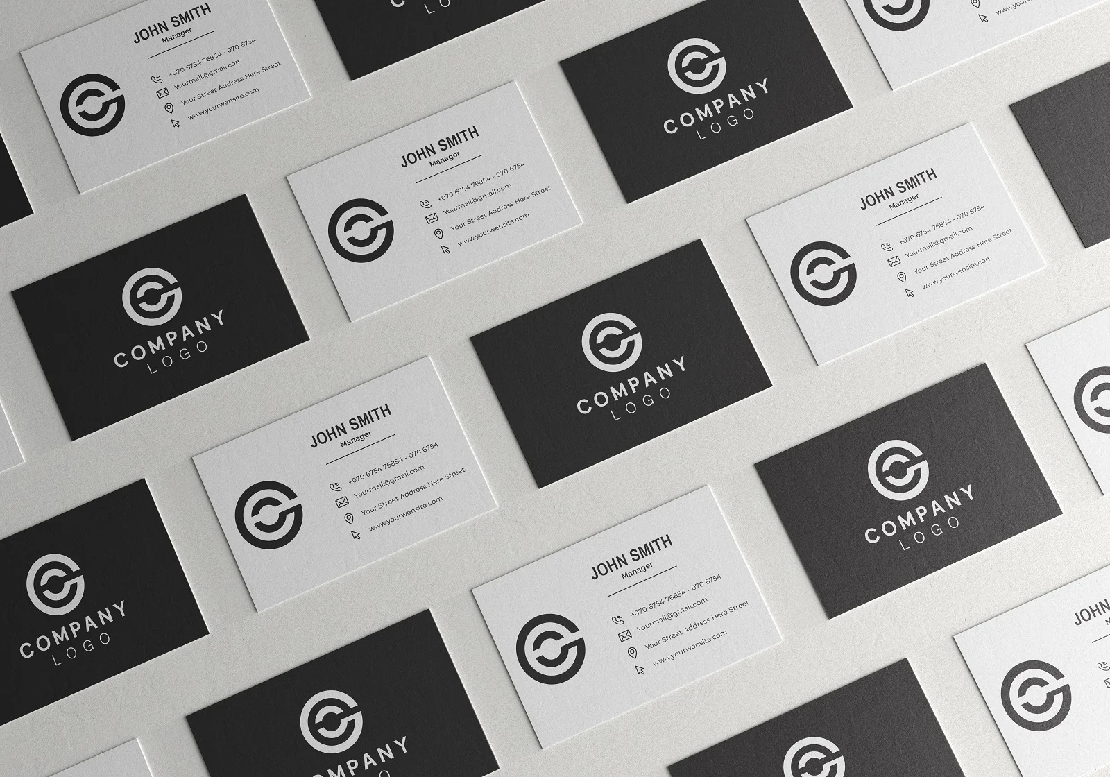 Professional business card mockup